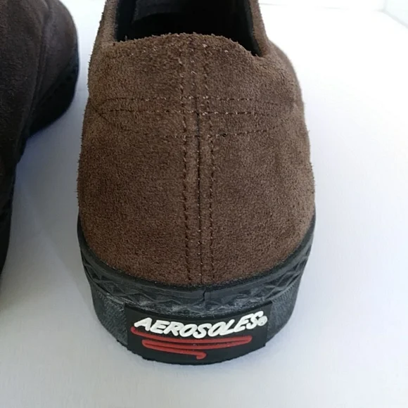 Aerosoles Suede Leather Zip Up Loafers 8B Chocolate Brown - Picture 9 of 15